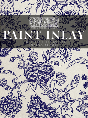 Indigo Floral Paint Inlay by IOD - Iron Orchid Designs - LIMITED EDITION