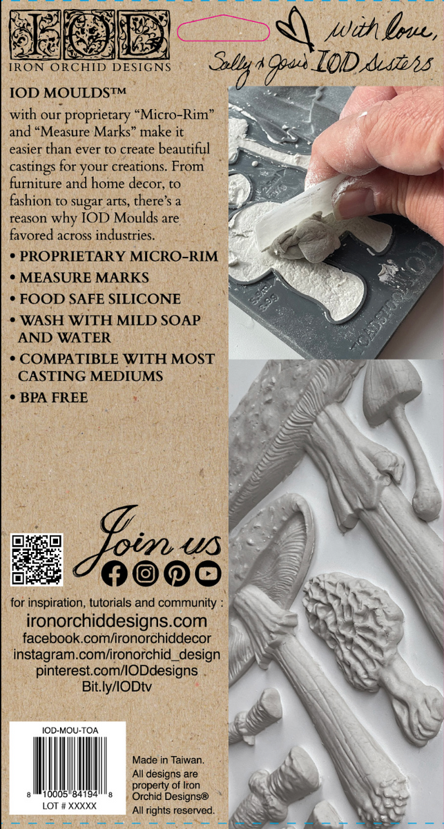 Toadstool Decor Mould by IOD - Iron Orchid Designs – Chalk Mercantile