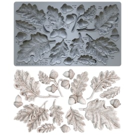 OAK LEAVES & ACORNS IOD Mould, 6” X 10”, Iron Orchid Designs