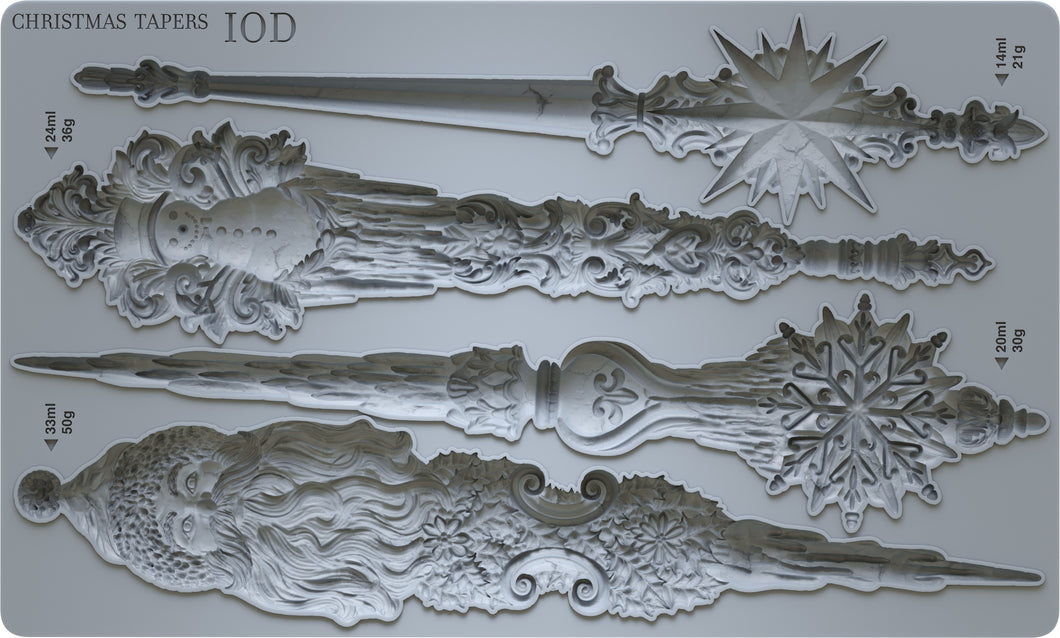 Christmas Tapers IOD MOULD, 6” X 10”, Iron Orchid Designs