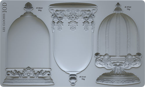 Les Cloches IOD MOULD, 6” X 10”, Iron Orchid Designs