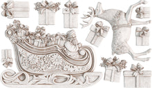 Load image into Gallery viewer, Santas Sleigh IOD MOULD, 6” X 10”, Iron Orchid Designs