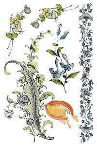 FAIRYTALE FLORALS IOD TRANSFER, 8 Pages, 8” X 12”, Iron Orchid Designs