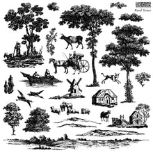 Load image into Gallery viewer, Rural Scenes, 12&quot; x 12&quot; IOD Decor Stamp , 2 Page Set - Iron Orchid Designs