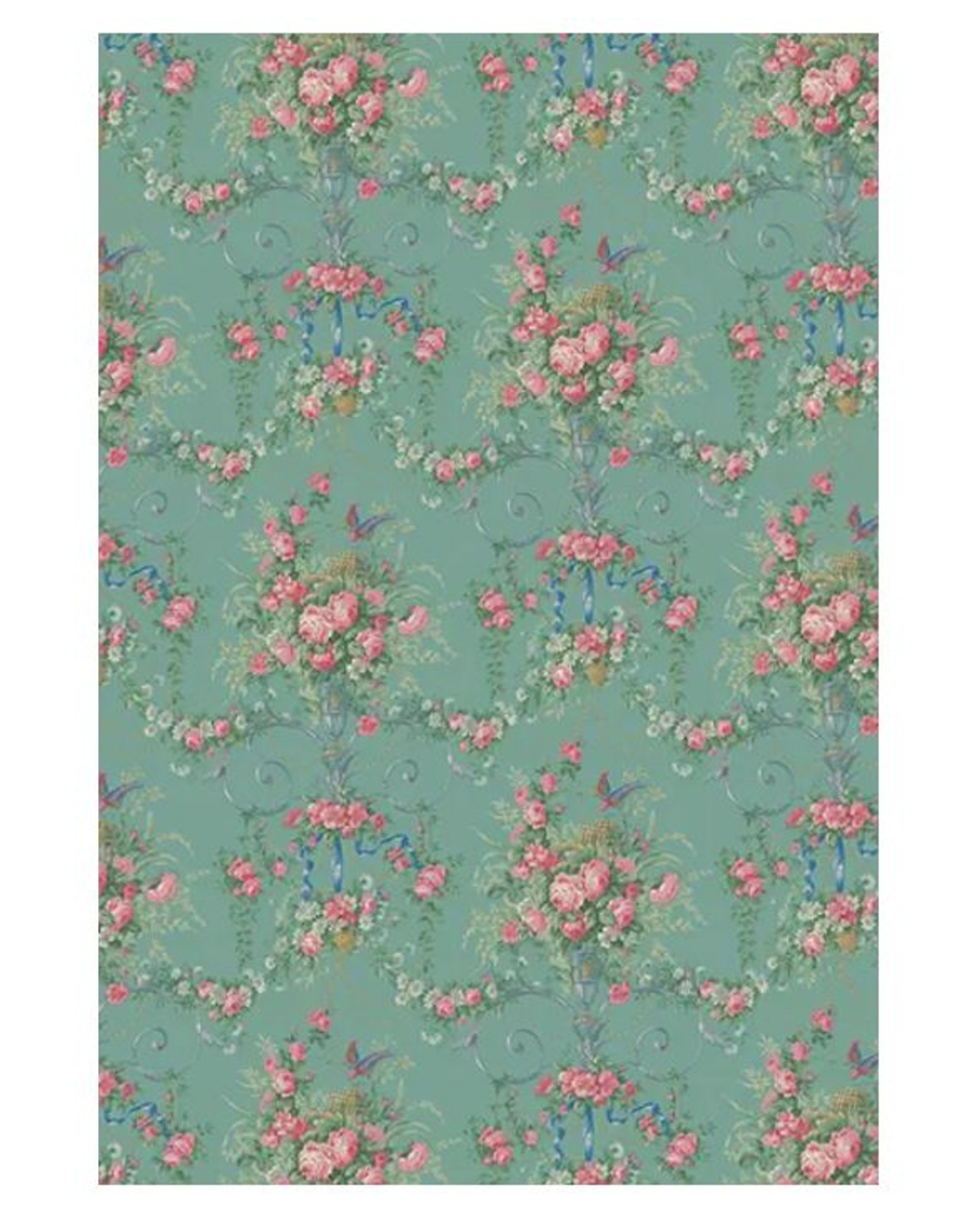 Calambour Green Shabby Roses EXC TJ7, A3