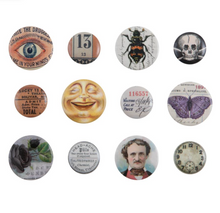 Load image into Gallery viewer, Idea-Ology Mini Flair Buttons 12/Pkg by Tim Holtz - Halloween