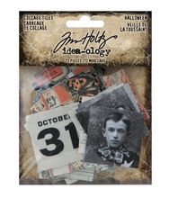 Load image into Gallery viewer, Idea-Ology Collage Tiles 72/Pkg by Tim Holtz - Halloween