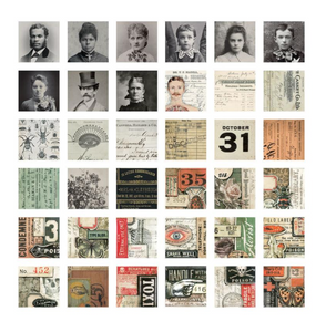 Idea-Ology Collage Tiles 72/Pkg by Tim Holtz - Halloween
