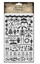 Load image into Gallery viewer, Idea-Ology Remnant Rubs Rub-Ons 4.75&quot;X7.75&quot; 2/Pkg by Tim Holtz - Halloween