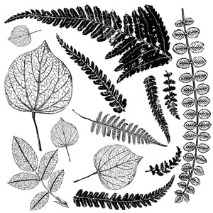 Fronds, 12" x 12" IOD Decor Stamp, Iron Orchid Designs