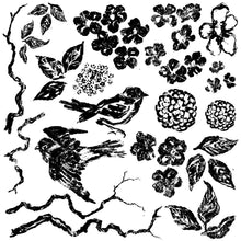 Load image into Gallery viewer, Iron Orchid Designs, Birds Branches Blossoms, 12&quot; x 12&quot; Stamp