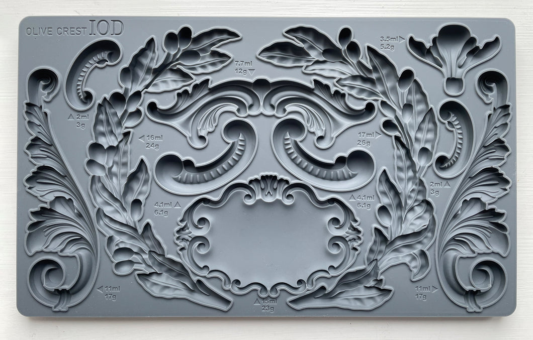 Olive Crest Decor Mould by IOD - Iron Orchid Designs