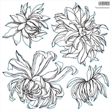 Load image into Gallery viewer, CHRYSANTHEMUM 12×12 IOD STAMP™ 2 SHEET SET, Iron Orchid Designs