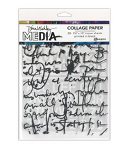 Load image into Gallery viewer, Dina Wakley Media Collage Paper - Printed Marks - 20 sheets - 7.5&quot; x 10&quot;
