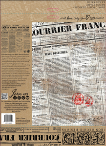 Le Courrier, 12" x 12" IOD Decor Stamp