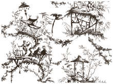 Load image into Gallery viewer, Petit Parasols Black Paint Inlay by IOD - Iron Orchid Designs