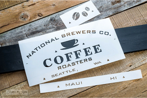 National Brewers Coffee Stencil  -  8" x 17.5"