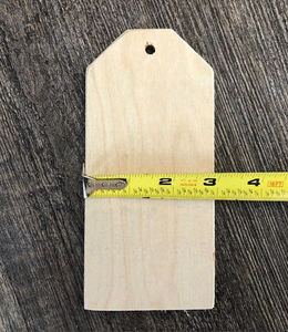 Birch Plywood Tags,  2 7/8" x 6 3/8",  Saw Cut,  Set of 3