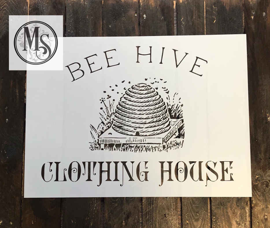 Bee Hive Clothing Stencil