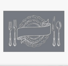 Load image into Gallery viewer, Bon Appetit Place Setting Mesh Stencil, 12&#39;&#39; x 18&#39;&#39;