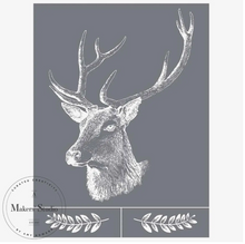 Load image into Gallery viewer, Deer Head - Mesh Stencil, 9&quot; x 12&quot;