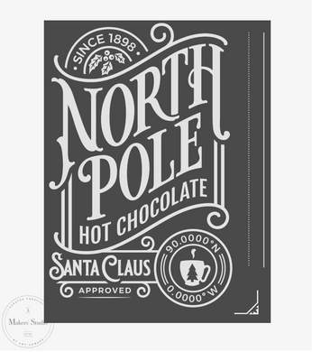 North Pole Hot Chocolate - Mesh Stencil 18