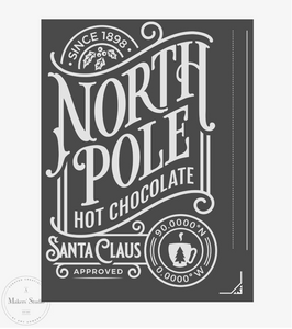 North Pole Hot Chocolate - Mesh Stencil 18" x 24"