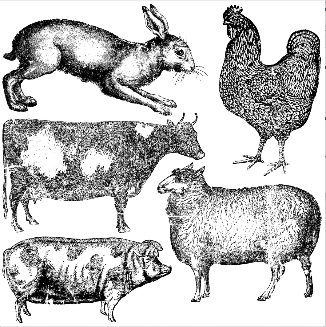 Farm Animals Decor Stamp, 12